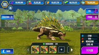 UNLOCK X3 NODOSAURUS MAX FULL LEVEL 40  JURASSIC WORLD THE GAME [upl. by Anehsak683]