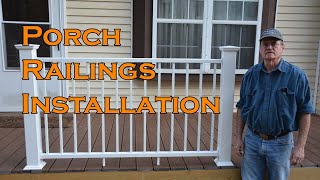 Porch Railing installation aluminum preassembled Universal Rail [upl. by Adrianna]