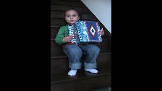 Accordion Solo  A Four year old plays the accordion organetto [upl. by Merril]