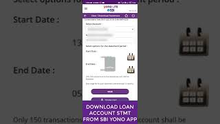 DOWNLOAD SBI LOAN ACCOUNT STATEMENT FROM SBI YONO APP [upl. by Kym]