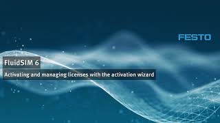 FluidSIM 6 Activation wizard activate and manage [upl. by Karwan]