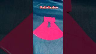 Umbrella plazo easy trickstitch easytrick shortsfashionumbrellaplazo girldress youtubeshorts [upl. by Lipson757]