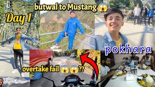 BUTWAL To MUSTANGDaY1 POKHARA overtake gone wrong😱 [upl. by Schwejda]