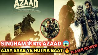 Azaad Teaser REVIEW  Ajay D  Abhishek K  Aaman D  Rasha T  Ronnie S  the filmy forum [upl. by Star]