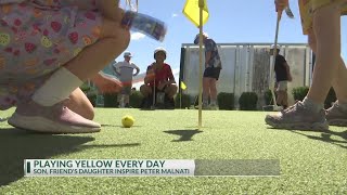 Peter Malnatis yellow golf ball takes on greater meaning at the Memorial [upl. by Nilrev]