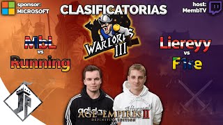 Warlords 3  MbL vs Running  Liereyy vs F1re Clasificatorias [upl. by Pruchno]