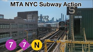 MTA NYC Subway Action  Flushing Line [upl. by Oaht]