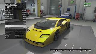 GTA V Pegassi Torero XO Lamborghini Countach vehicle customization [upl. by Bainbridge]