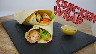 Schnelle Chicken Wraps mit HonigSenfSauce  Lets Cook [upl. by Nibot]