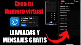 Como tener un numero virtual 2024  llamadas y mensajes gratis Android o iOS [upl. by Gnuhn]