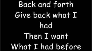 Hinder  Back and Forth Lyrics [upl. by Tavis]