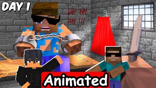 ANIMATED  ESCAPING THE VILLAGER PRISON  ANIMATED ProBoiz95 [upl. by Gaylor89]