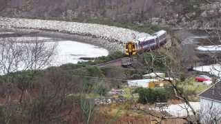 Inverness to Kyle of Lochalsh train passing through Erbusaig [upl. by Reedy]