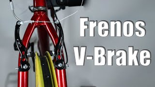 Como poner y ajustar frenos V Brake a una bicicleta [upl. by Nellda]