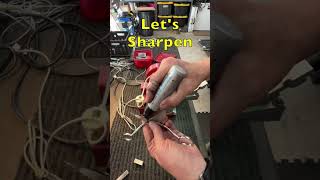 Sharpening Gingher Duckbill Scissors ✂️ sharpening [upl. by Noyr]