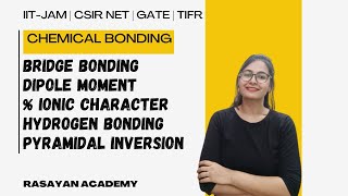 CHEMICAL BONDING  BRIDGE BONDING DIPOLE MOMENT HYDROGEN BONDING FLUXIONALITY QUESTIONS [upl. by Staley]