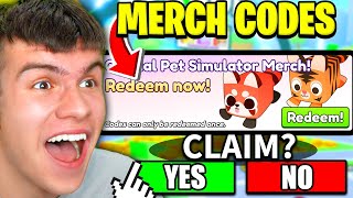 How To REDEEM MERCH DLC CODES In Roblox Pet Simulator 99 [upl. by Boyse]