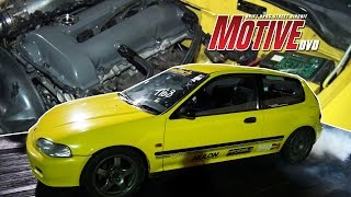 SR20 Powered RearWheelDrive Honda Civic  Motive Drag Nights [upl. by Eydie235]