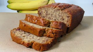 Simple Super Moist Banana Bread Vegan Banana Bread [upl. by Llenrub]