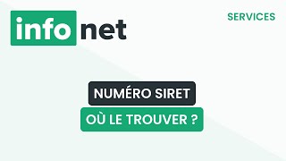 Où trouver le numéro de SIRET  définition aide lexique tuto explication [upl. by Aramanta]