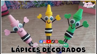 Lapiceros Decorados de Crayola  Regalo para el día del Maestro [upl. by Eppillihp660]