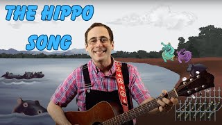 Hippo Song  Learn About Hippos  Kids Sing Along  Fun Toddler Videos Farmer Dave and Friends [upl. by Nemzaj797]