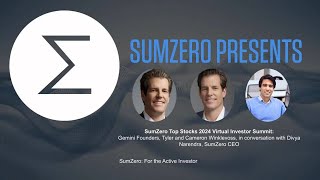 Cameron and Tyler Winklevoss on Bitcoin Ethereum and the Crypto Market at SumZero Investor Summit [upl. by Saundra]