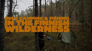 Solo Camping amp Fishing in The Finnish Wilderness Autumn [upl. by Farron920]