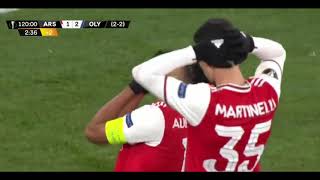 Aubameyang goal and miss Vs Olympiacos [upl. by Trilly]