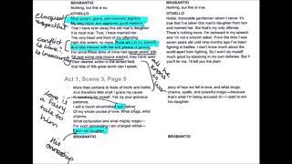 Guided Annotation Othello Act 1 Scene 3 part 1 of 4 [upl. by Fassold]