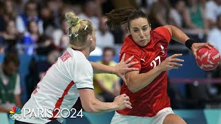 Norway womens handball coasts hands Denmark its LARGEST Olympic loss  Paris Olympics  NBC Sports [upl. by Anihc]