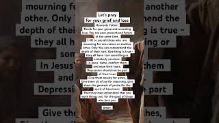 Let’s pray for grief and loss shorts prayer god love gospel healing [upl. by Cirenoj773]