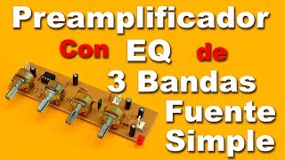 Preamplificador estereo con tonos y fuente simple [upl. by Roddie]