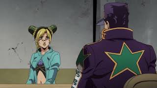 Jolyne Meets Jotaro and gets shot Eng Sub [upl. by Nanis275]