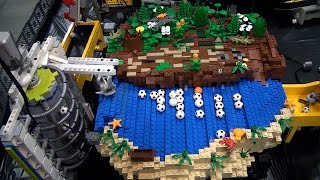 Worlds longest LEGO great ball contraption  Rube Goldberg – Brickworld Chicago 2015 [upl. by Caasi330]