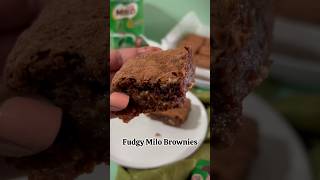 These Fudgy Milo Brownies are a must try It’s ooey gooey chocolatey amp so decadent  shorts asmr [upl. by Attenna]