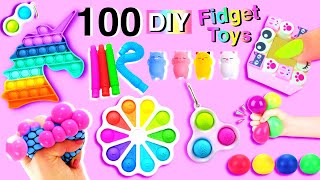 100 DIY FIDGET TOYS IDEAS  VIRAL TIKTOK FIDGET TOYS POP IT HACKS AND CRAFTS and more [upl. by Olag150]