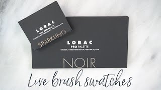 LORAC PRO Palette Noir  Live FingerBrush Swatches amp Review [upl. by Unam]