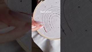 Basic back stitch embroidery embroidery handmade handembroidery stitch art craft needle [upl. by Ultan]