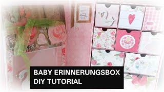 DIY BABY ERINNERUNGSBOX  KEEPSAKE BOX BABY  TUTORIAL  ANLEITUNG DEUTSCH  DIY [upl. by Eckel916]