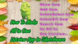 How To Make All in One Listview App In Sketchware  By Developer Partha [upl. by Sauveur]