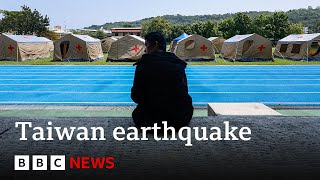 Taiwan earthquake More than 600 stranded a day after 74 magnitude strike  BBC News [upl. by Aikenahs]