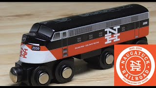 Heritage Wooden Railways New Haven FL9 2059 Railroad Museum of New England Review [upl. by Zilvia]