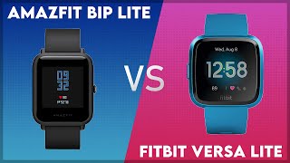 Amazfit Bip Lite vs Fitbit Versa Lite Comparison [upl. by Alacim858]