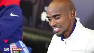 MO FARAH ATTACKS BRITISH MEDIA ADDRESS DRUGS AND TELLS THEM TO CALL HIM MOHAMED [upl. by Nyraa621]