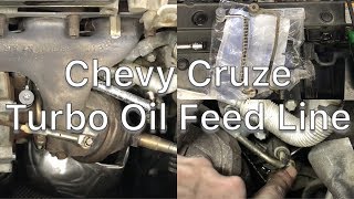 Chevy Cruze turbo oil feed line 1115 [upl. by Florenza]