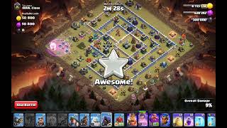 TH 13 VS TH 13 QUEEN WALK HYBRIDS CLASH OF CLAN [upl. by Nus375]