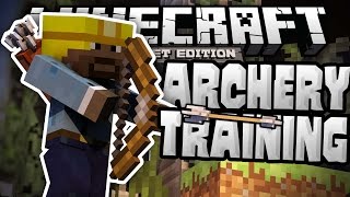 ARCHERY TRAINING MINIGAME for MCPE  Redstone Target Practice Map  Minecraft PE Pocket Edition [upl. by Airottiv36]