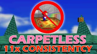 Super Mario 64 CARPETLESS DONE 11 Times in a row [upl. by Jean-Claude]