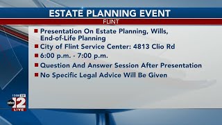 City of Flint hosting an estate planning event on Thursday [upl. by Caren]